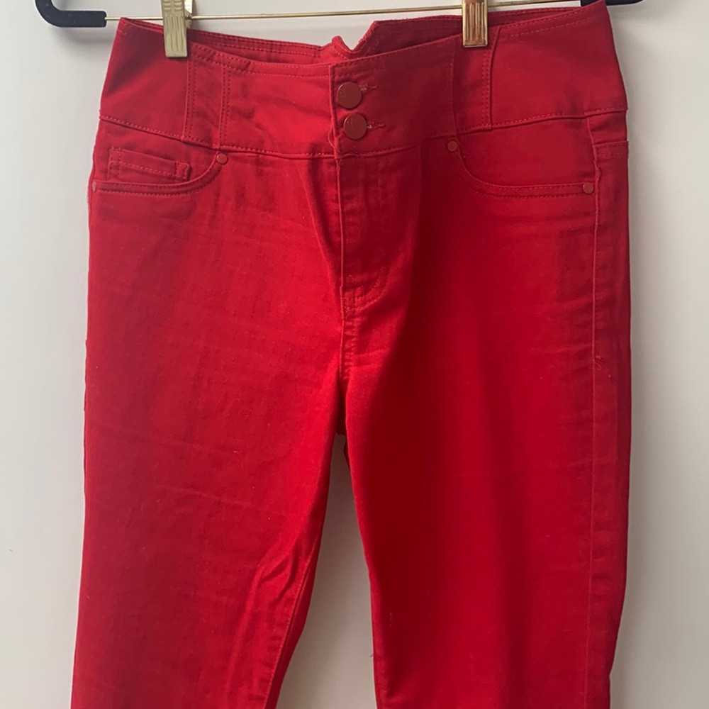 Soft stretch red cotton pant